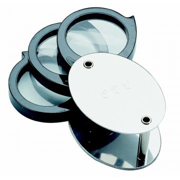 SCHWEIZER TRIPLE Hand Lens - 3x, 6x, 9x 30mm - Biconvex