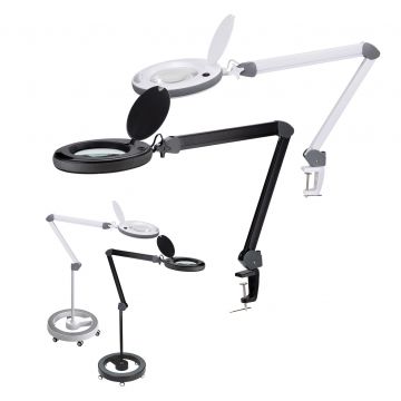 Lumeno #851X Magnifying-Lamp Ø152mm - Workbench magnifier - 80 LEDs+