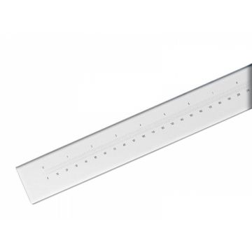 Uniscale Chrome Glass Measuring Ruler in Lengths from 100mm - 2000mm+